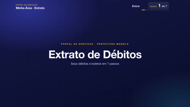 Tutorial: Minha Área: extrato de débitos
